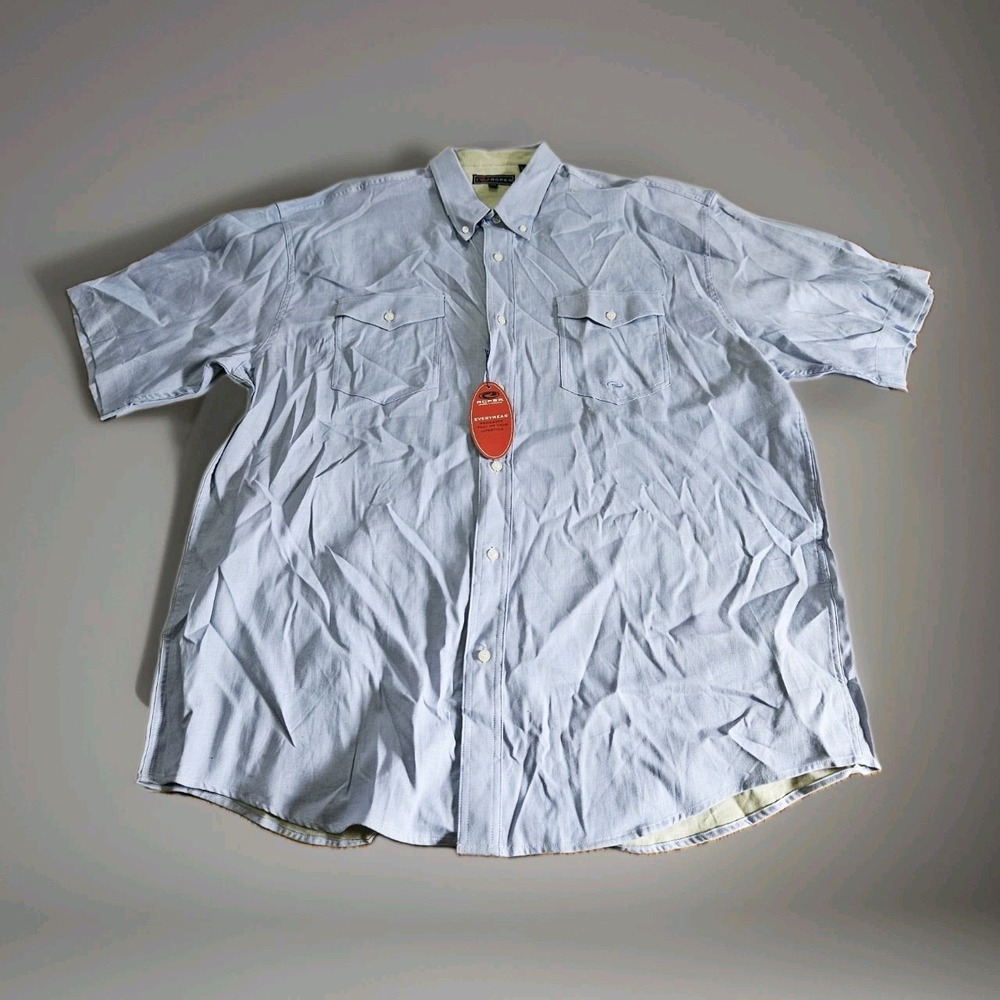 Roper Western Shirt, Men's Button Up Off Blue 2XL- New With Tags